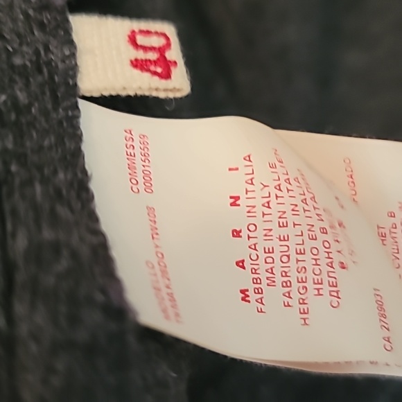 Marni gray wool with pink mandarin collar gold zip jacket sweater sz 40 / M / 8 - Picture 7 of 7